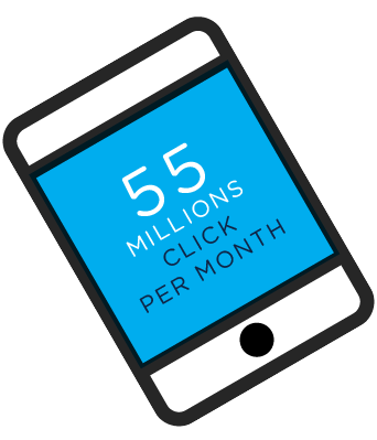 55 Millions Click Per Month